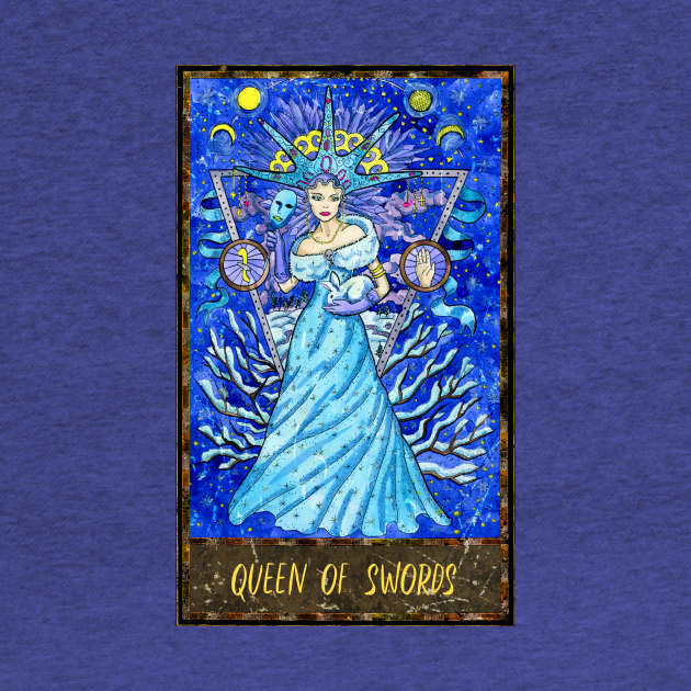 Queen Of Swords. Magic Gate Tarot Card Design. by Mystic Arts